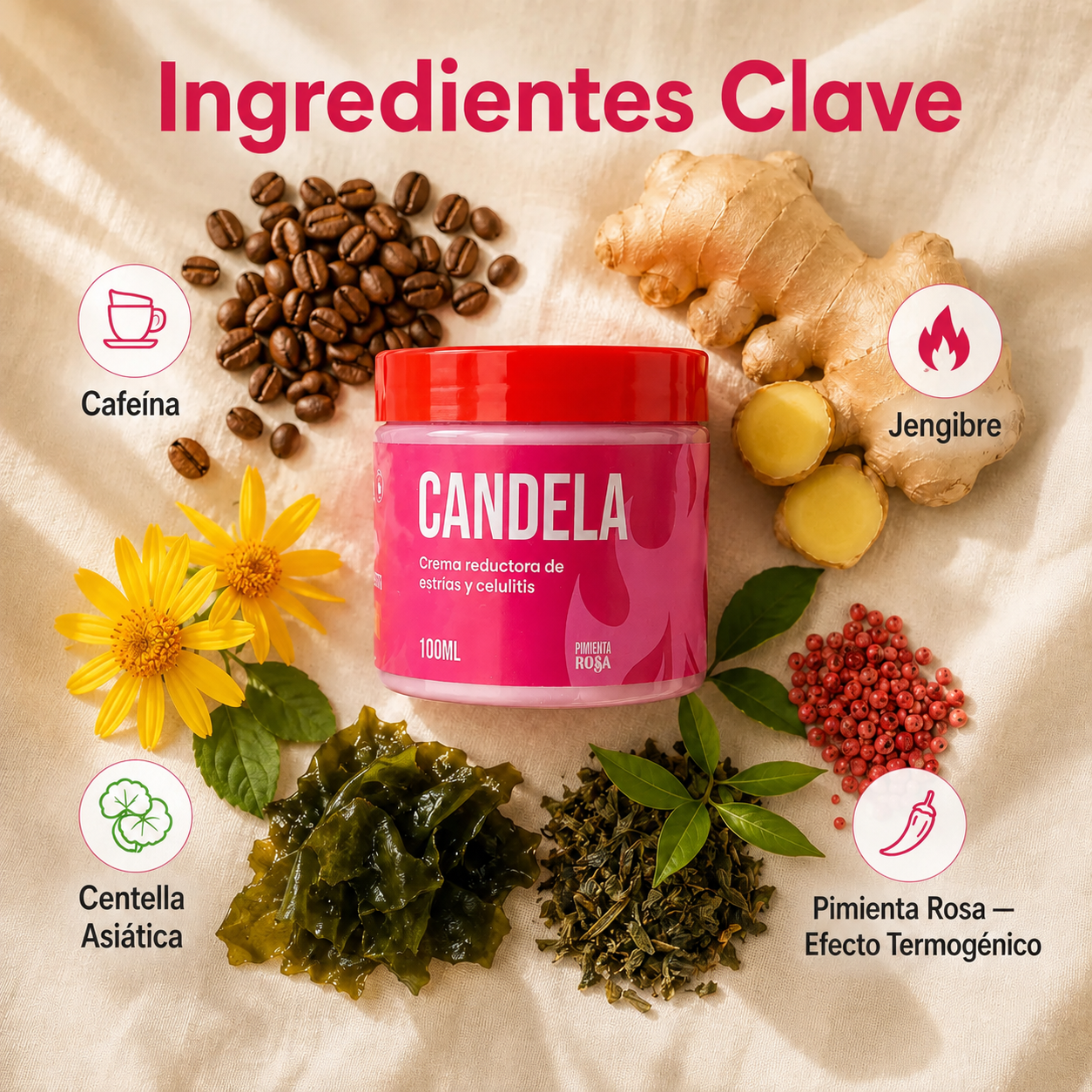 Crema CANDELA 100 ML· La Original con Efecto Termogénico Real 🔥✨