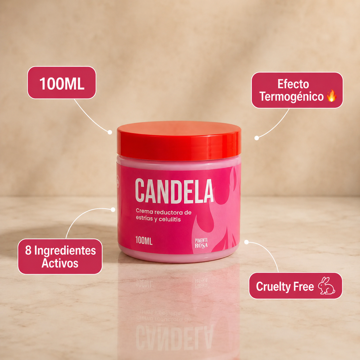 Crema CANDELA 100 ML· La Original con Efecto Termogénico Real 🔥✨